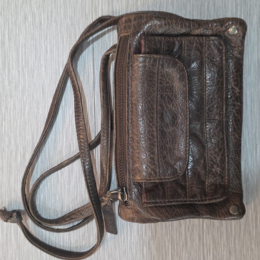 RPS Rock Paper Scissors Distressed Leather Crossbody Bag – Anthropologie